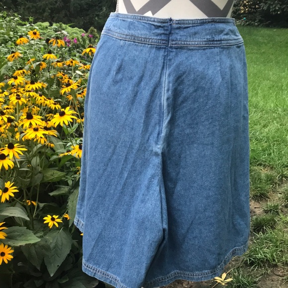 Denim “skort”-looks like a skirt from front - Picture 4 of 5